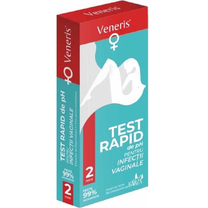 Test de pH pentru infectii vaginale Veneris, 2 teste, Biotech Atlantic USA